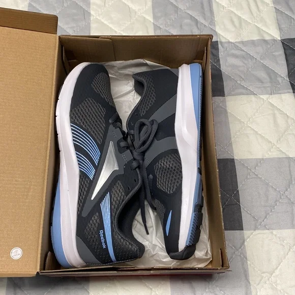 Grey & Blue Reebok Running Shoe, 8.5 - Picture 7 of 12